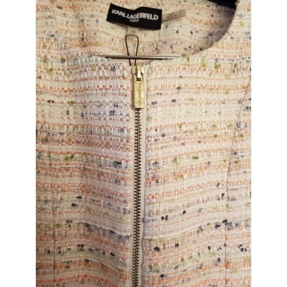 Karl‎ Lagerfeld Paris Size 12 Women's Cardigan jacket Multicolor Stripe NWT - Picture 4 of 6